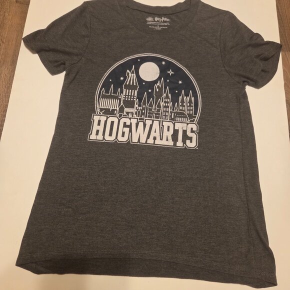 Harry Potter Wizarding World Hogwarts Women's Short Sleeve Gray Medium T-Shirt - Picture 2 of 6